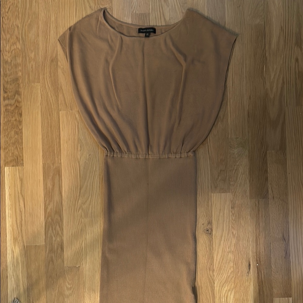Banana Republic Brown Sheath Bodycon Dress with Dolman Cap Sleeves